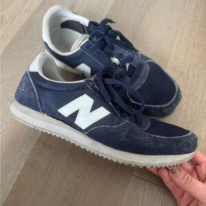 New Balance Navy and White Sneakers